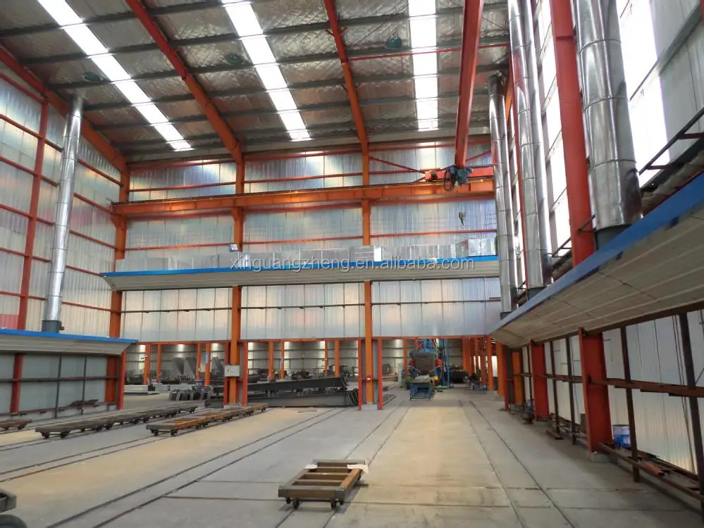 China Prefabricated large span light frame industrial sheds
