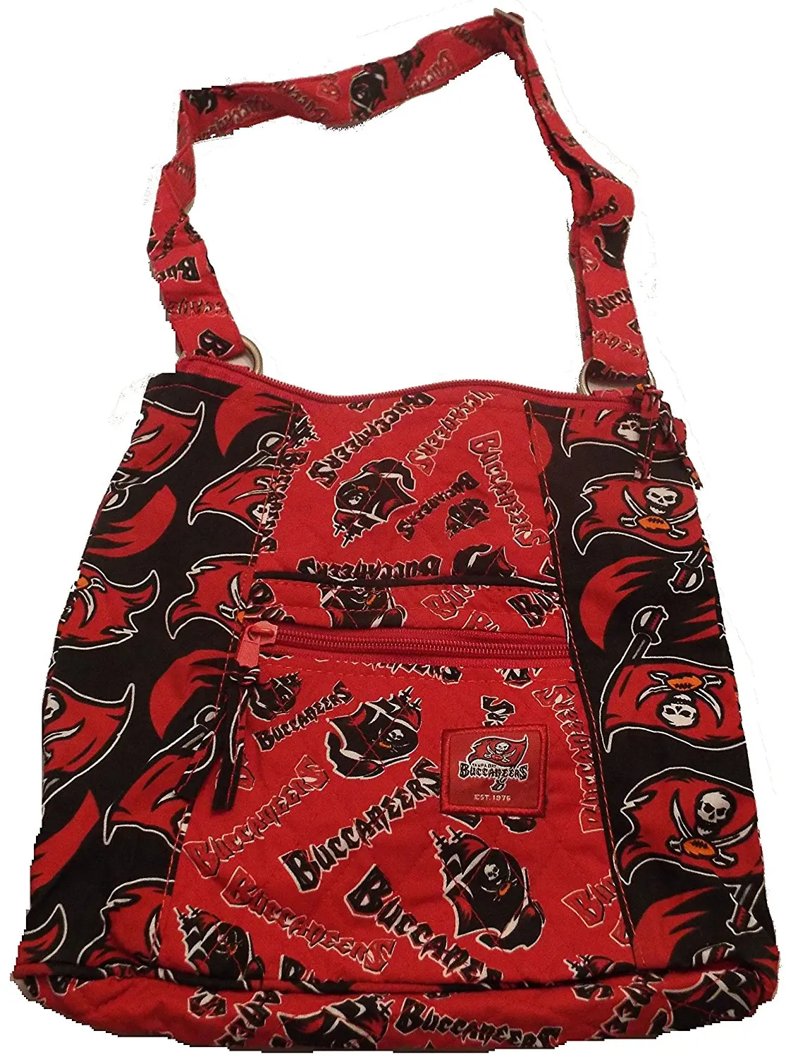 Tampa Bay Buccaneers Team Beans Logo Multiple Zipper Red Women's Purse Bag