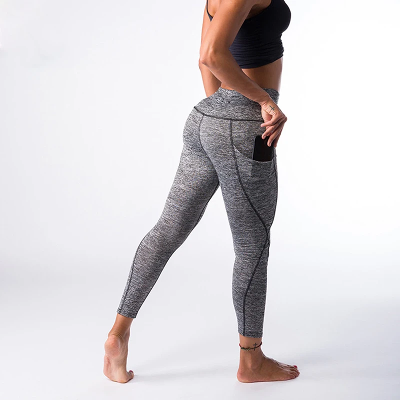 2019 Polyester Spandex Yoga Pants Women Sports Yoga Pants High Waisted ...
