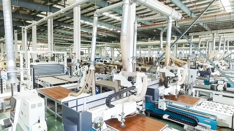 Automatic Wood Nesting Machine With Robot for Furniture Board Process Line