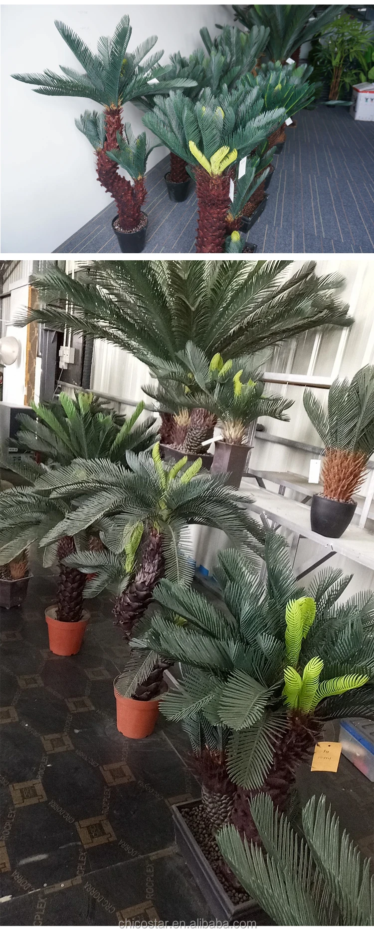 2018 Artificial Sago Palm Tree/ Cycas Revoluta,Potted Faux Greenery