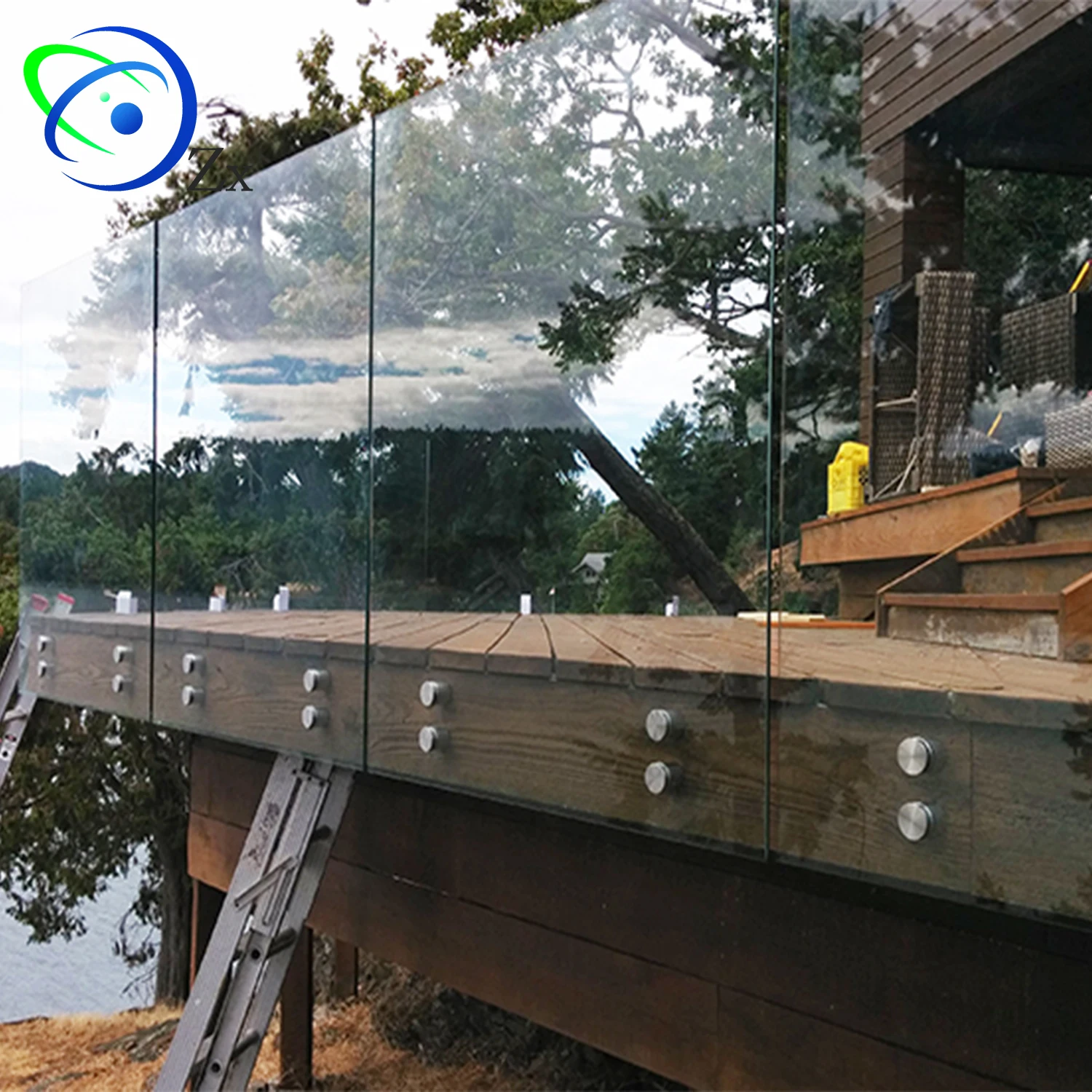Australian Standard Frameless Glass Balustrade For Balcony Fence