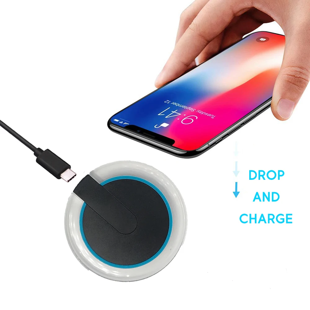 10 W Qi 标准手机无线充电垫适用于三星galaxy S8 S7 Edge Note 8 5 Nexus 5 6 7 所有支持qi 的电话 Buy 无线充电器垫 手机无线充电器 10 W Qi 无线充电器