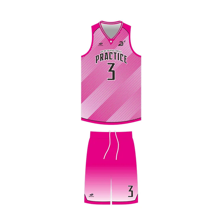 pink jersey basketball uniform