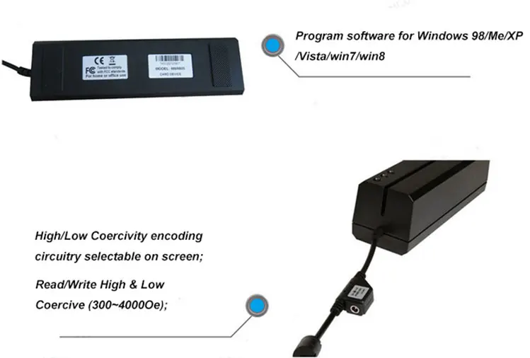 MSR 605 track 123 smart magnetic card reader writer