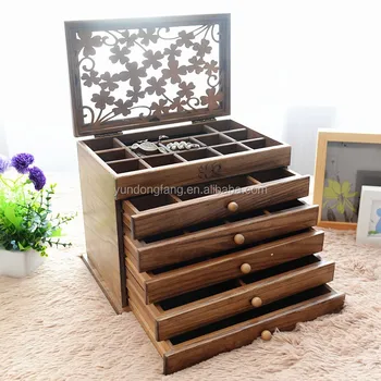 wooden chest jewelry box