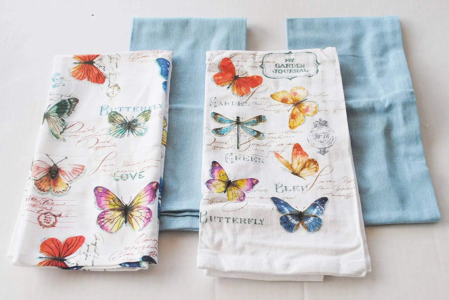 butterfly dish towels