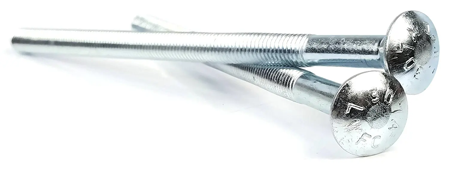 Qty-25 Carriage Bolt Zinc Plated 307A Grade A Steel 1//4-20 x 8 PT