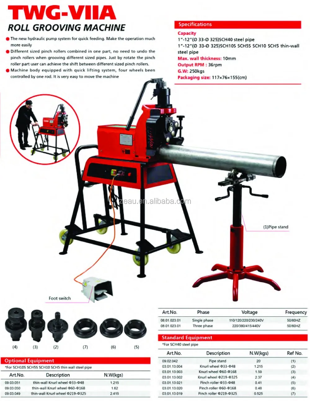 Sch40 Steel Pipe Roll Grooving Groover Machine 1"12" Buy Sch40 Steel