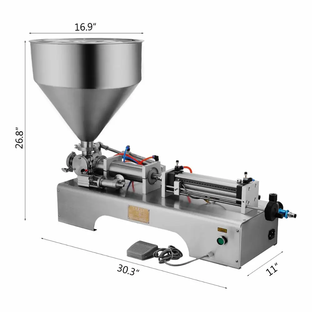 Filling Machine 50500ml Semiauto Pneumatic Liquid Filling With 30l