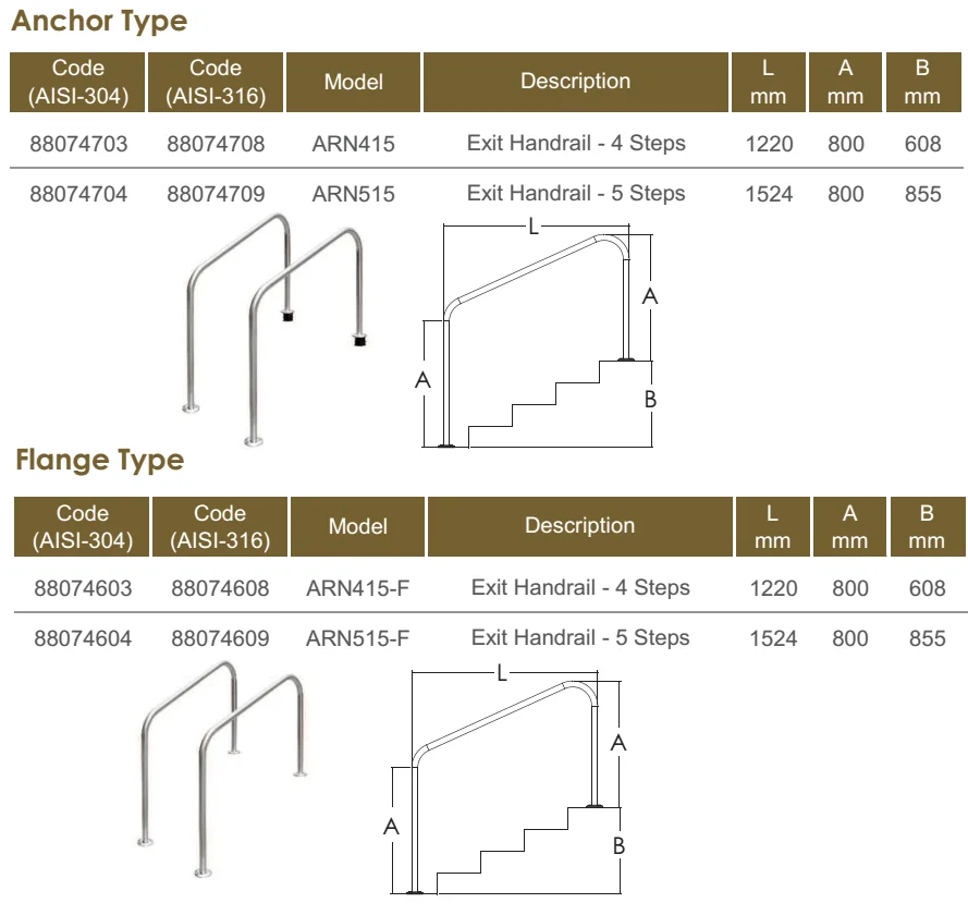 arn-series-aisi304-swimming-pool-handrail-buy-swimming-pool-handrail