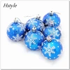 8CM Silver Stamp Hanging Christmas Balls For Kids Children Gifts Presents Trees Beautiful Christmas SSD014