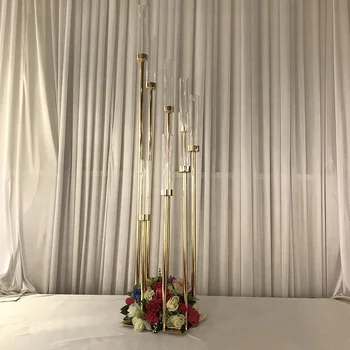 Latest Wedding Decoration Metal Candelabra 8 Arms Candle Holder