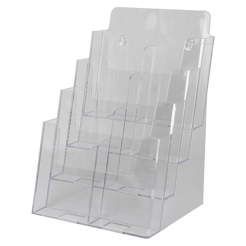 Durable Clear Multiple Acrylic 4 Tier Table Top Or Wall Mount Ad ...