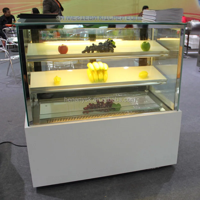 The Manufacture of 2 Layer Cake Display Refrigerator  Freezer  Glass Display Cake Showcase