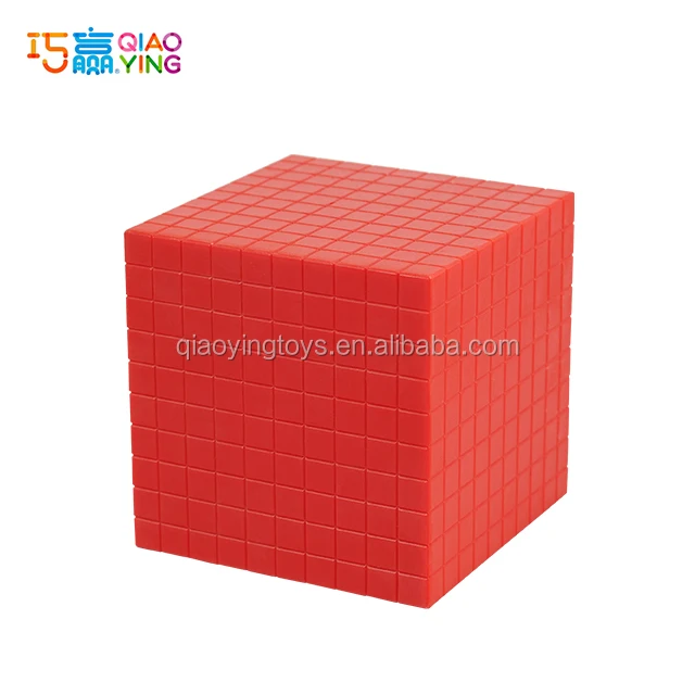 
Plastic Base Ten Cube, Advanced Mathematics Learning Play Set for Kids 