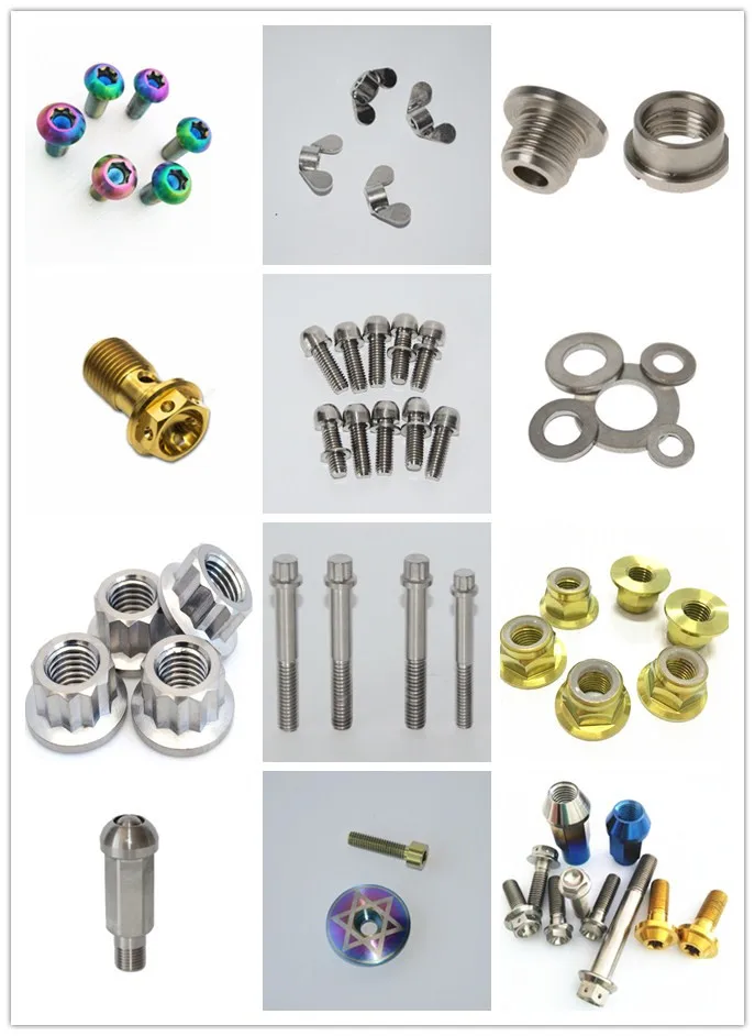 Bike Bicycle Cycling Titanium Crankset Chainring Bolts Nuts M8