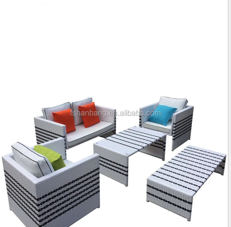 Unique Outdoor Garden Furniture Rattan Coffee table set For Coffee Shop