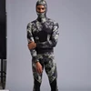 Low MOQ SCR Men Spearfishing Rock pattern Wetsuits Neoprene 2-Pieces Hoodie Snorkeling Full Suits