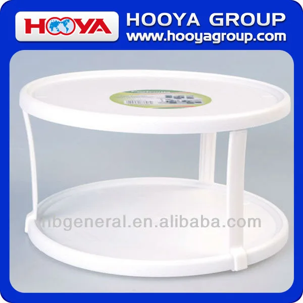 Double Tier Plastic Lazy Susan Turntable Double Tier Plastic Lazy Susan Turntable