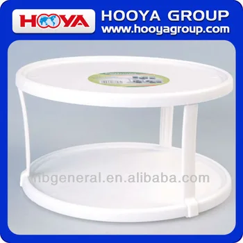 Double Tier Plastic Lazy Susan Turntable Double Tier Plastic Lazy Susan Turntable