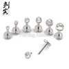 Surgical Steel 18 Gauge Triple Forward Helix Internally Threaded Labret Stud