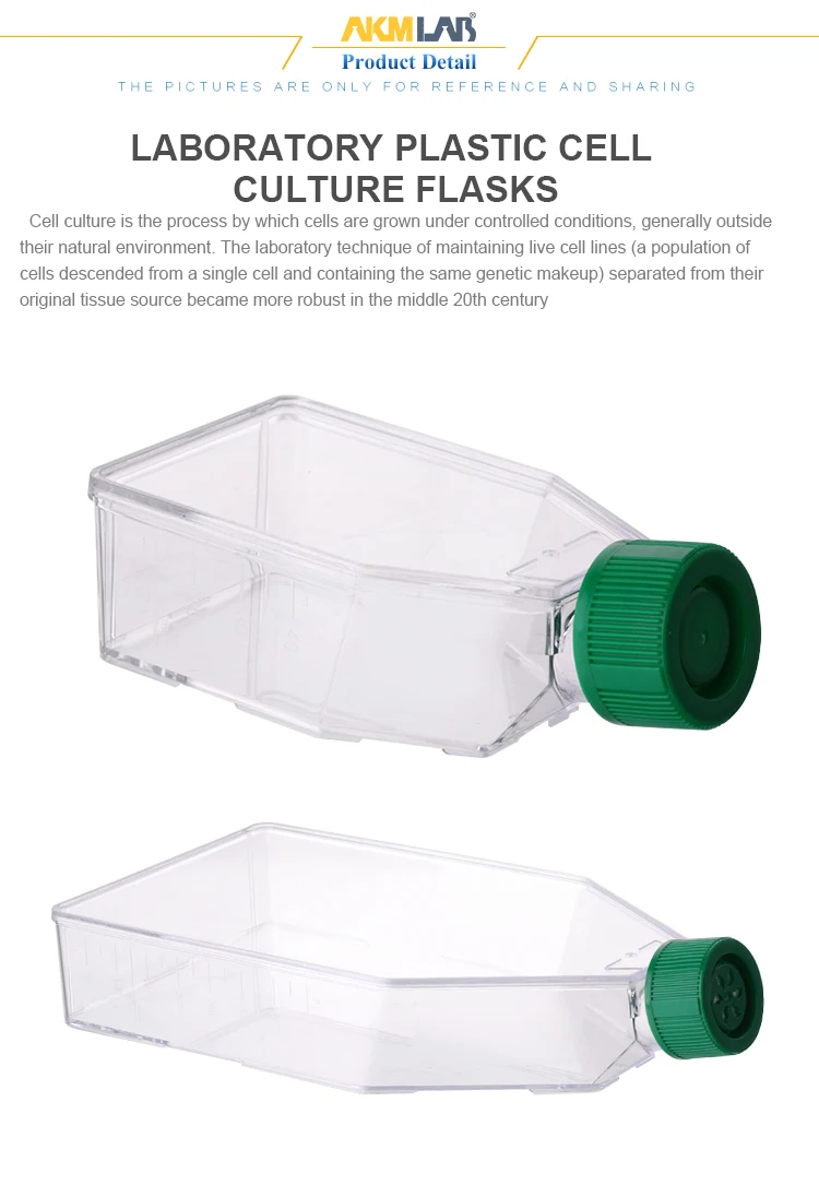 Akmlab Laboratory Plastic Sterile Disposable Tissue Culture Flask Cell
