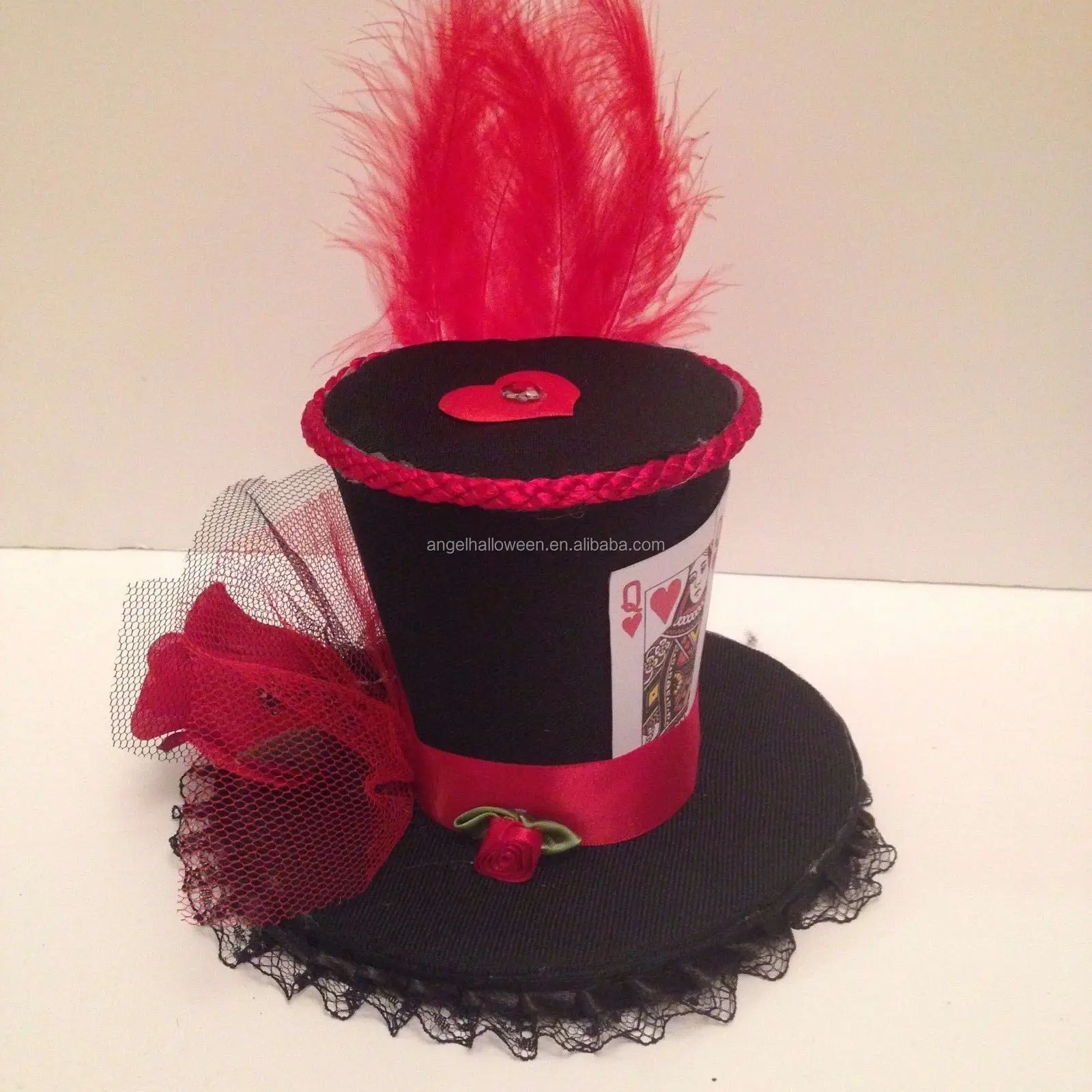 Mad Hatter Alice Wonderland Queen Of Hearts Mini Top Hat Fancy