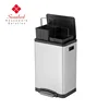 Metal dustbin / stainless steel garbage bin / kitchen trash can