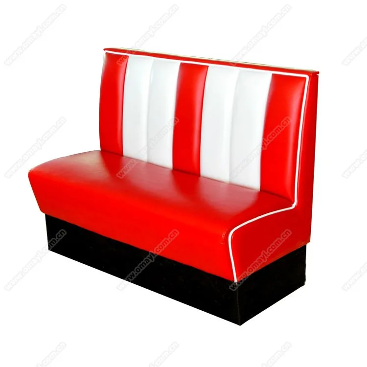 Wholesale classical American 1950s style retro diner booth seating, retro 50s vinyl diner booth seating for sale