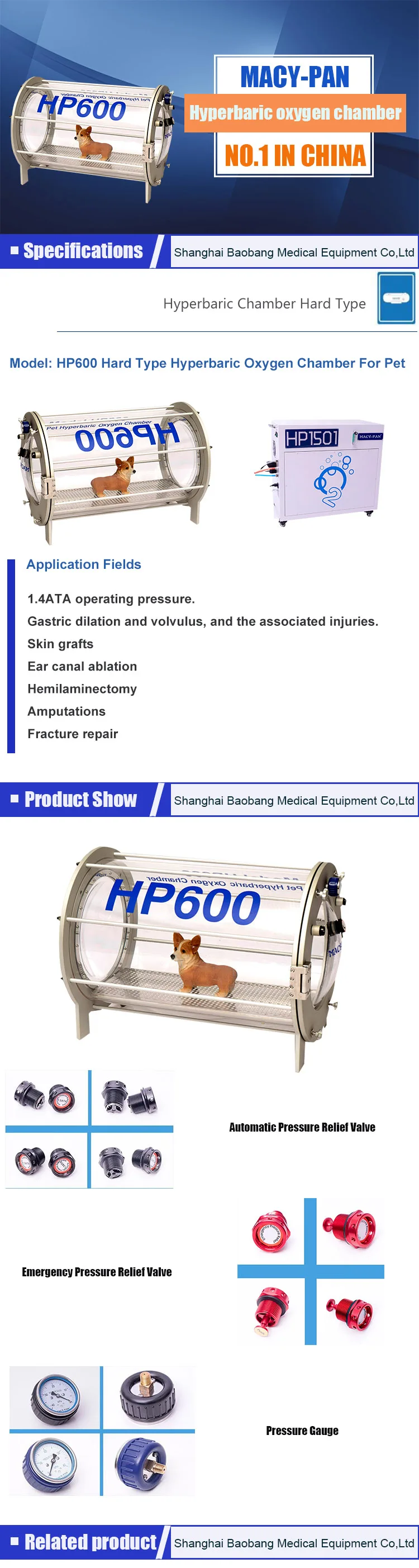 MACY-PAN Hyperbaric Oxygen Chamber 93% Oxygen Pet Health Care