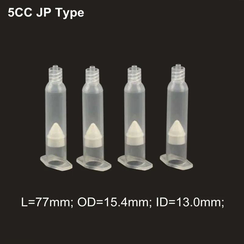 JP Type 5CC 10CC 30CC 50CC Transparent Plastic Liquid Glue Dispensing Syringes Cylinder