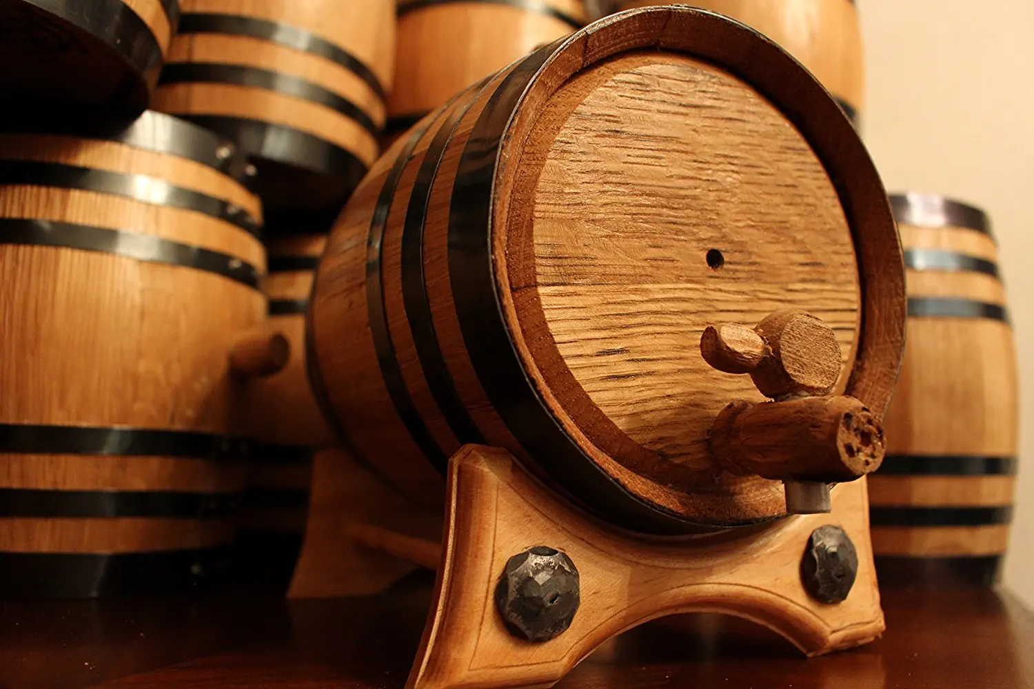 Hot Sale Black Steel Hoops Oak Wine Barrels With Liner Tank Buy Oak