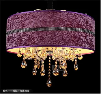 2013 Purple Oriental Lamp Shade Crystal Drops Pendant Lamp Mds18