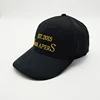 High quality baseball cap made of cotton custom black baseball cap and hat with embroidered logo