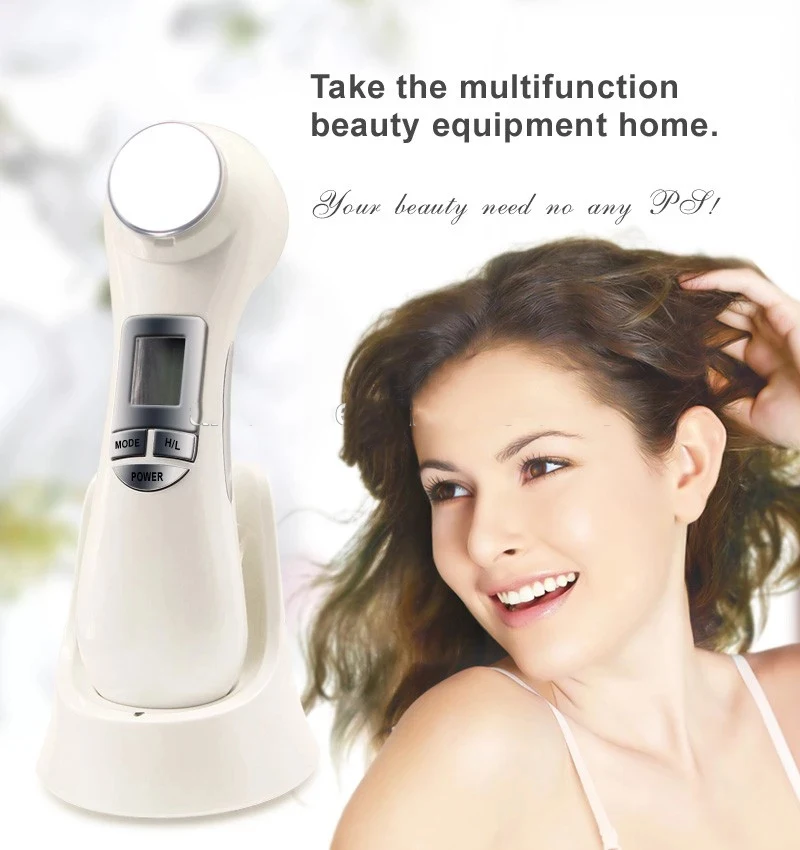 Ems Ultrasonic 6 Colors Rf/ems/led Light Therapy Photon Body Wrinkle ...