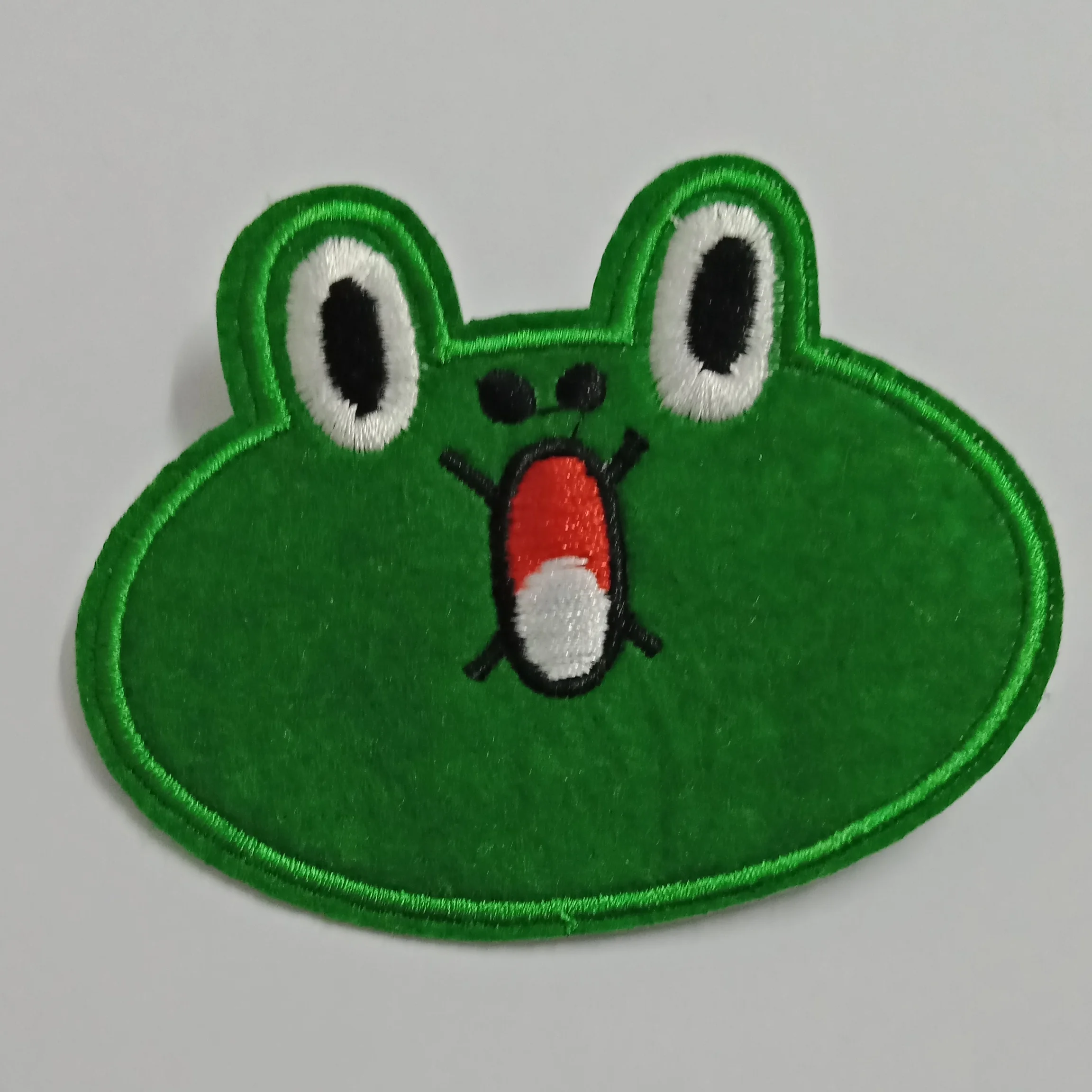 Download Lovely Green Frog Head Patch,Cartoon Frog Head Iron On ...