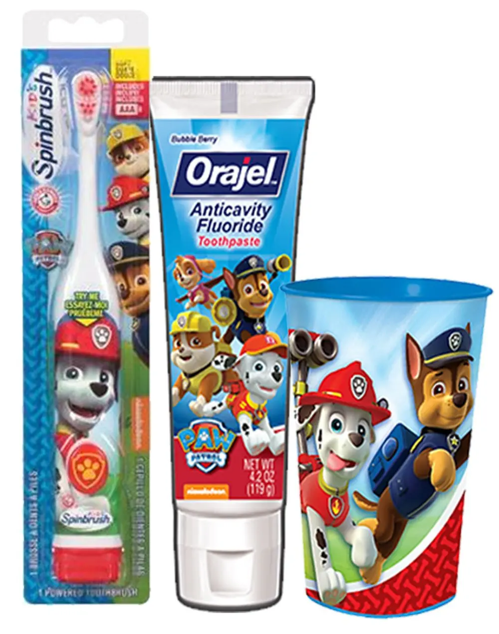 paw patrol toothbrush gift set