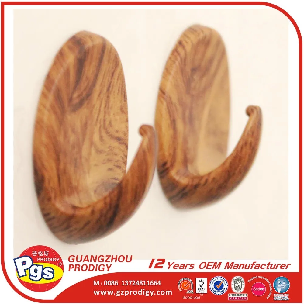 Strong Adhesive Decorative Removable Wood Stick Wall Hook Buy Wood