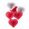 Heart Shaped Party Paper Fan Valentine's Day Surprise Party Paper Fan Kit