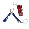 Free sample Promotional stainless steel Key chain Multifunction pliers with LED Light