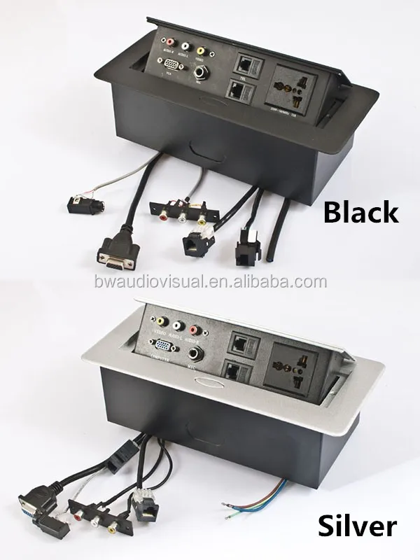 Hidden Pop Up Table Switch Outlet / Desk Top Connection Socket Box ...