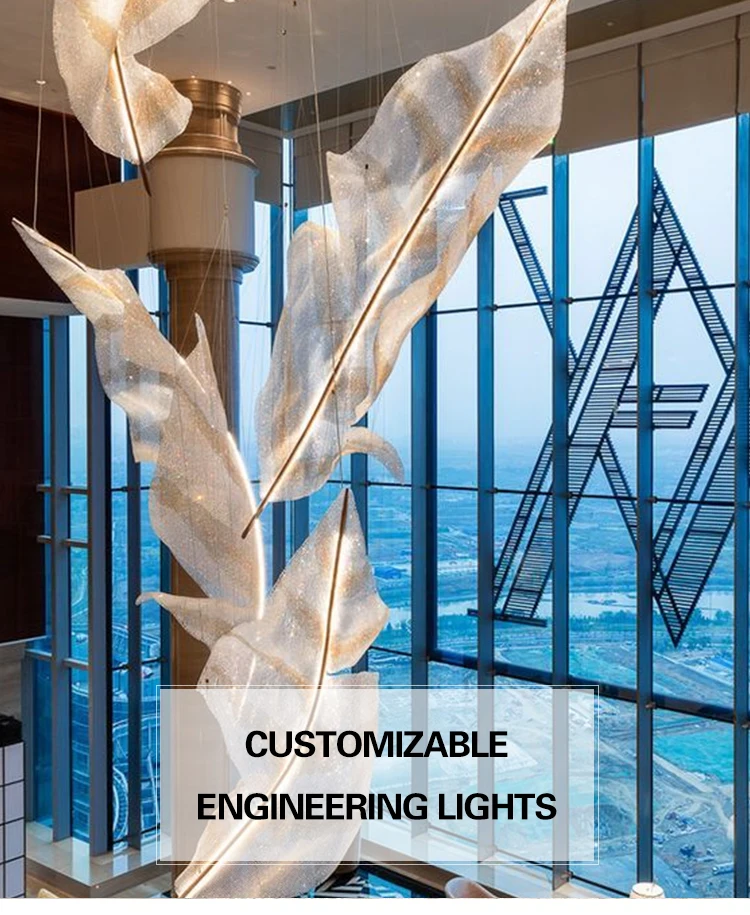 Luxury fashion indoor hotel decoration K9 crystal large chandelier light