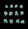 Random shape vintage style silver plated alloy mens turquoise ring gemstone ring