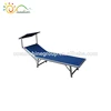 China factory suppliers price folding aluminum camping PVC fabric single cot bed