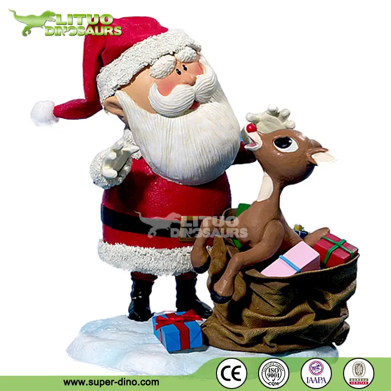 Christmas Fiberglass Life Size Santa Claus Statues Buy Life Size