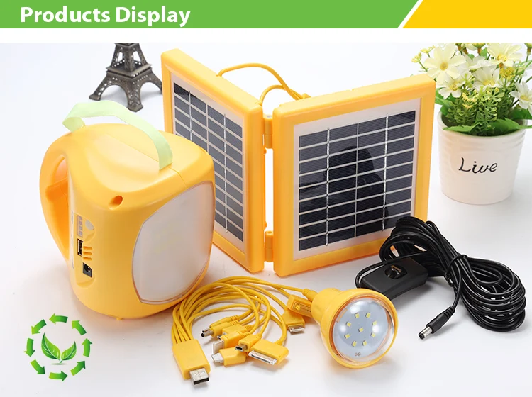 2 solar lantern with mobile phone charger