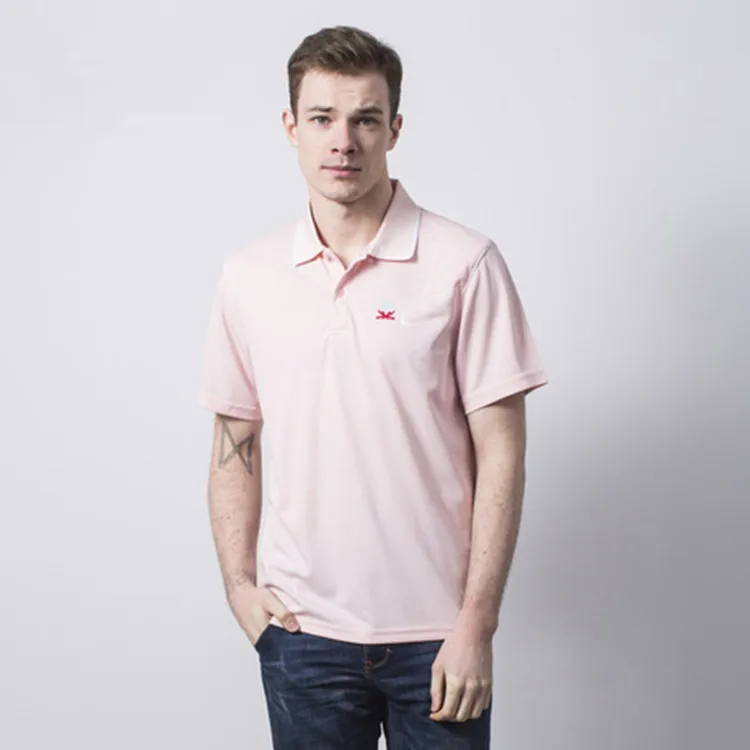 light pink polo