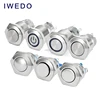 Metal 16mm 220V Pushbutton Switch Waterproof Pin Terminal Silver Alloy 5A Pushbutton Switch