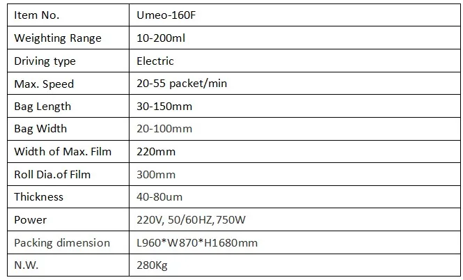 UMEO after-sales services provided Automatic side sealing spices powder filling packing machine price